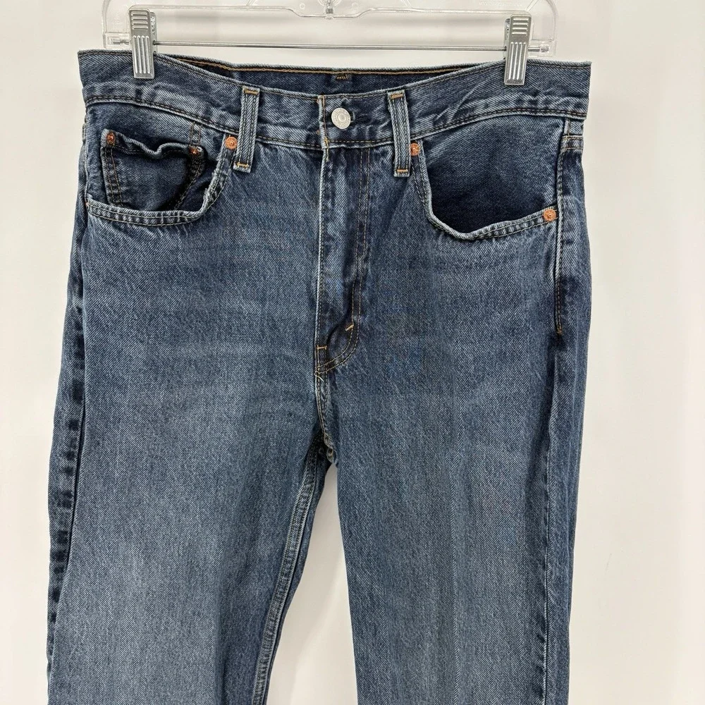 Levis Jeans Mens (31X30) Blue 565 Loose Straight Fit Denim Stonewash Skater